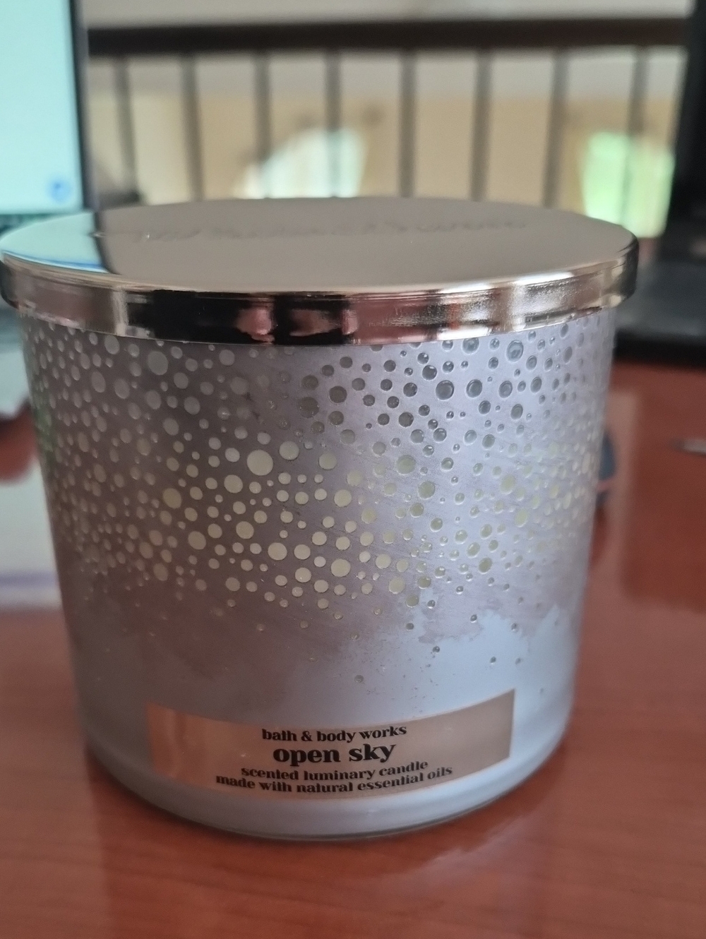 Bath & Body Works Open Sky Scented Luminary Candle - Silver